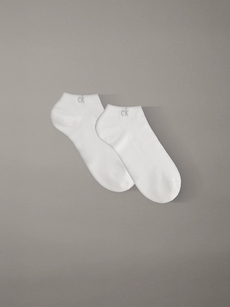 White 2 Pack Trainer Socks  Women