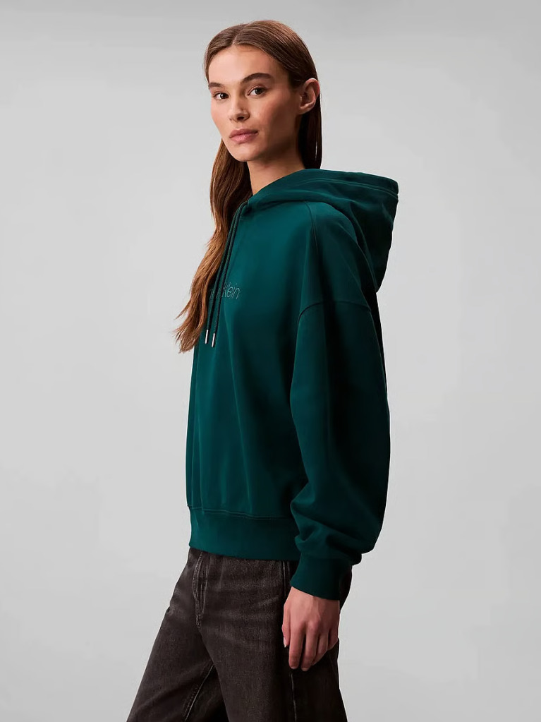 Green Terry Cotton Sweatshirt  Women