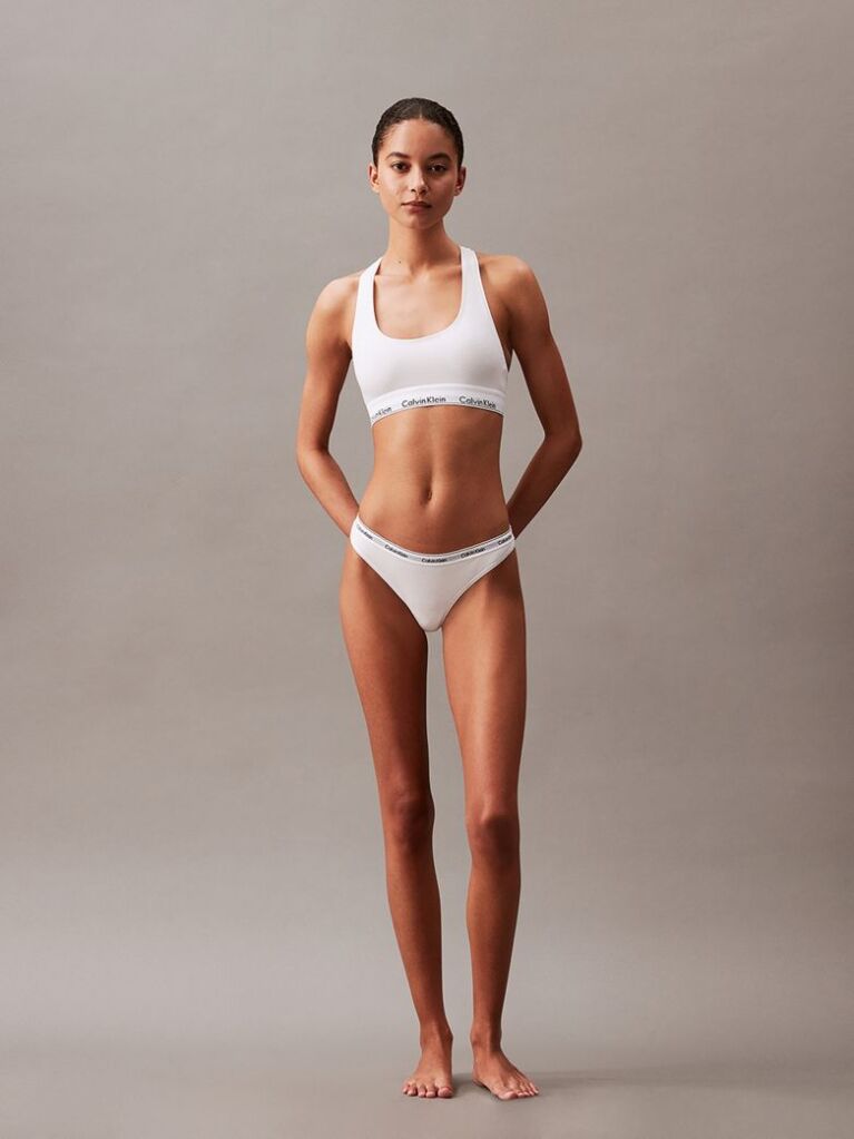 White 3 Pack Thongs - Icon Logo  Women