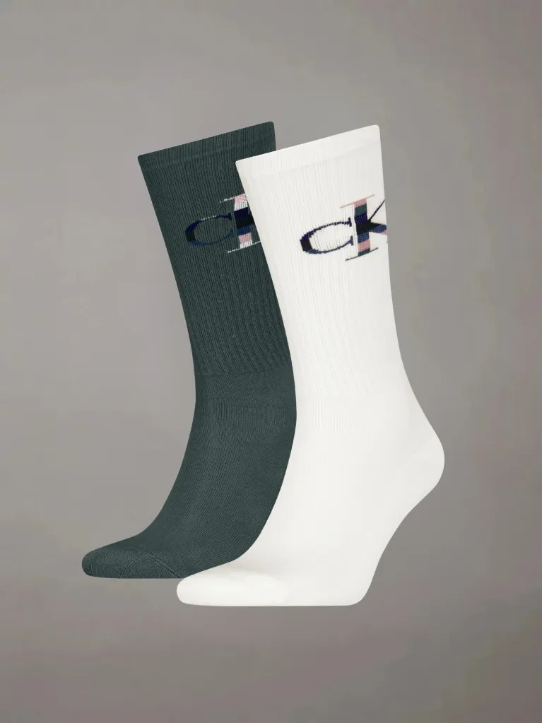 Multi 2 Pack Crew Socks  Men