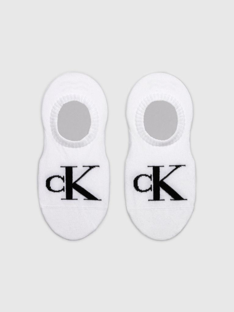 White 2 Pack Invisible Socks  Women