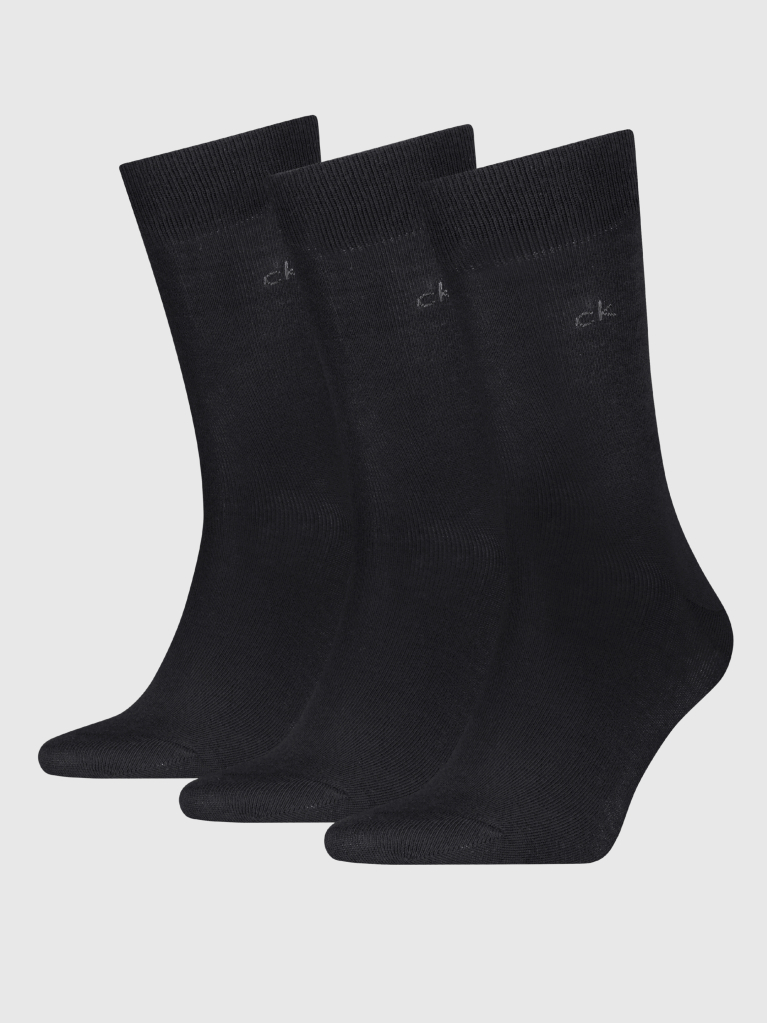 Black 3 Pack Classic Socks  Men