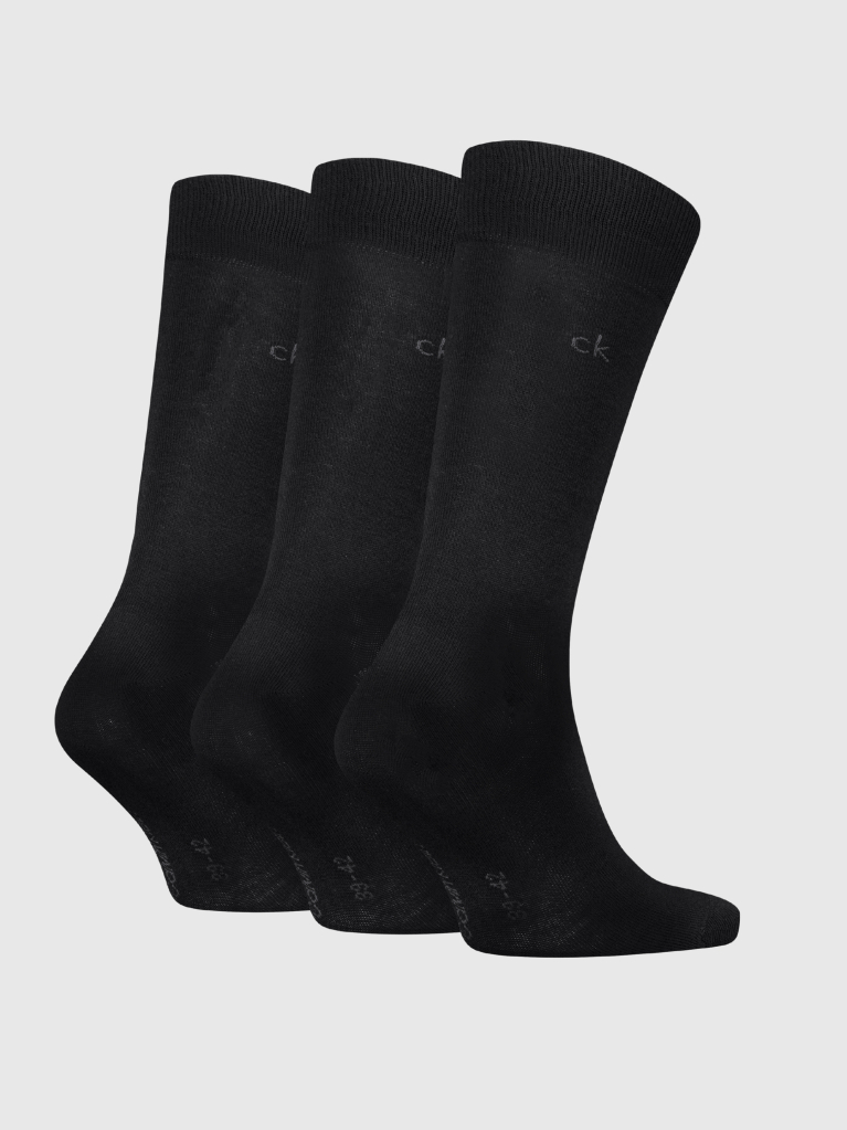 Black 3 Pack Classic Socks  Men