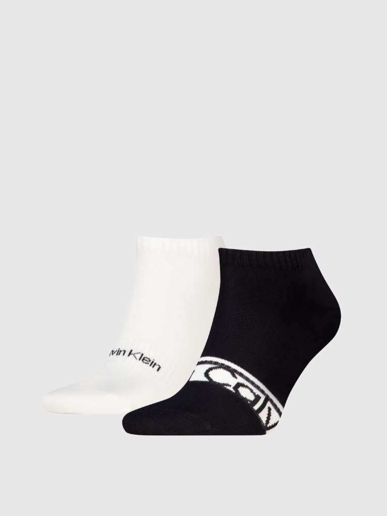 Black 2 Pack Sneaker Socks  Men