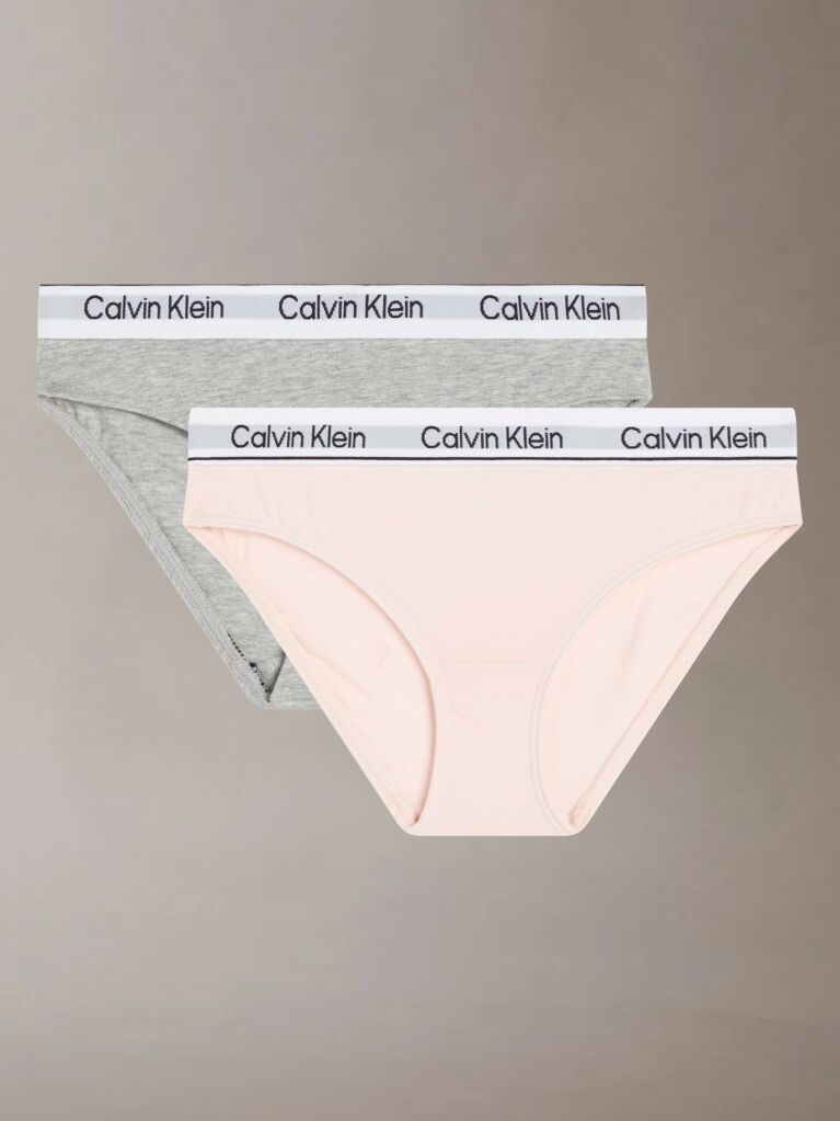 Multi 2 Pack Girls Bikini Briefs - Icon Cotton Stretch  Girls