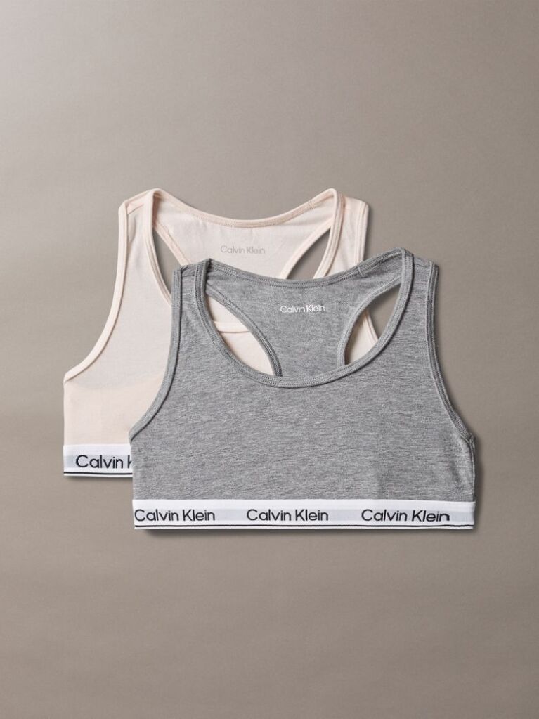 Multi 2 Pack Girls Bralettes - Icon Cotton Stretch  Girls