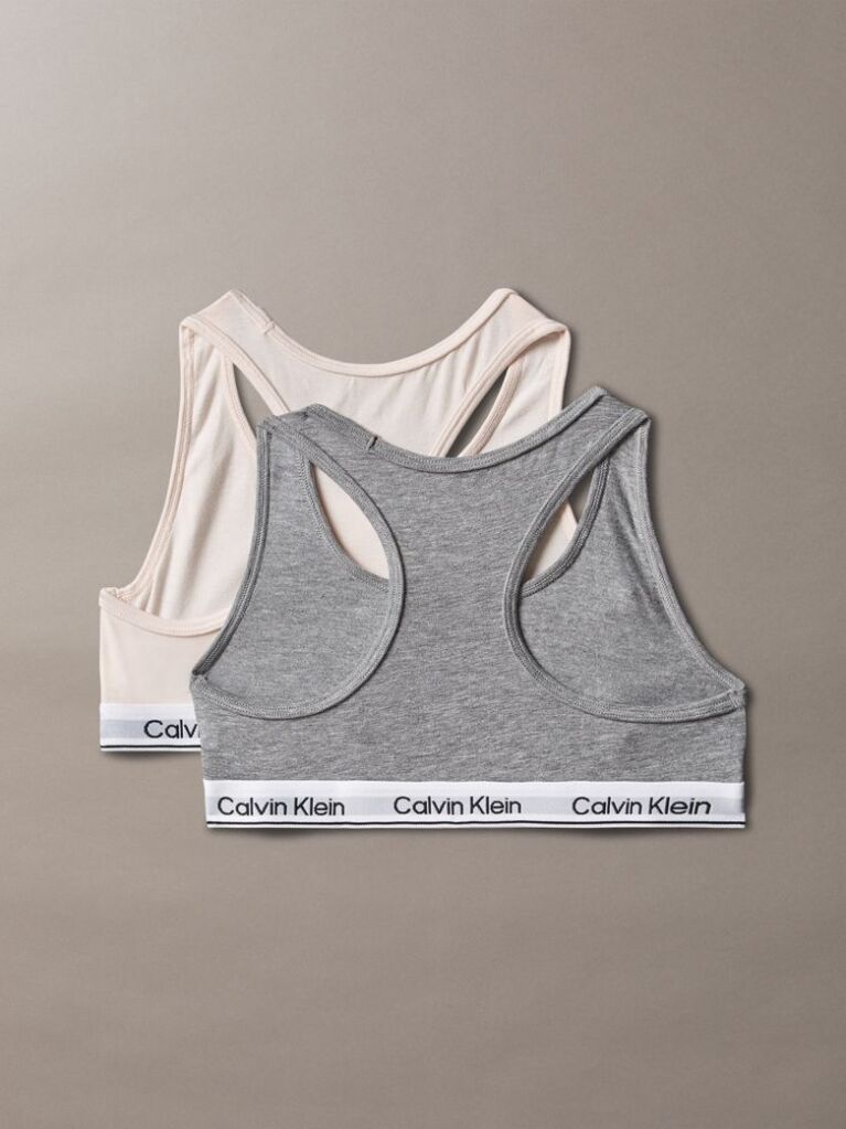 Multi 2 Pack Girls Bralettes - Icon Cotton Stretch  Girls