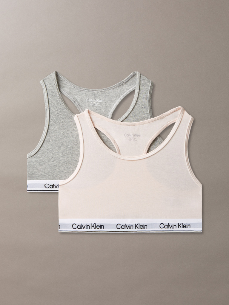 Multi 2 Pack Girls Bralettes - Icon Cotton Stretch  Girls