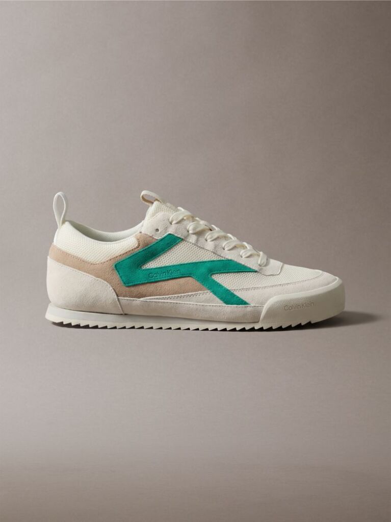 White CK KAY - Suede Runner Sneakers  Men
