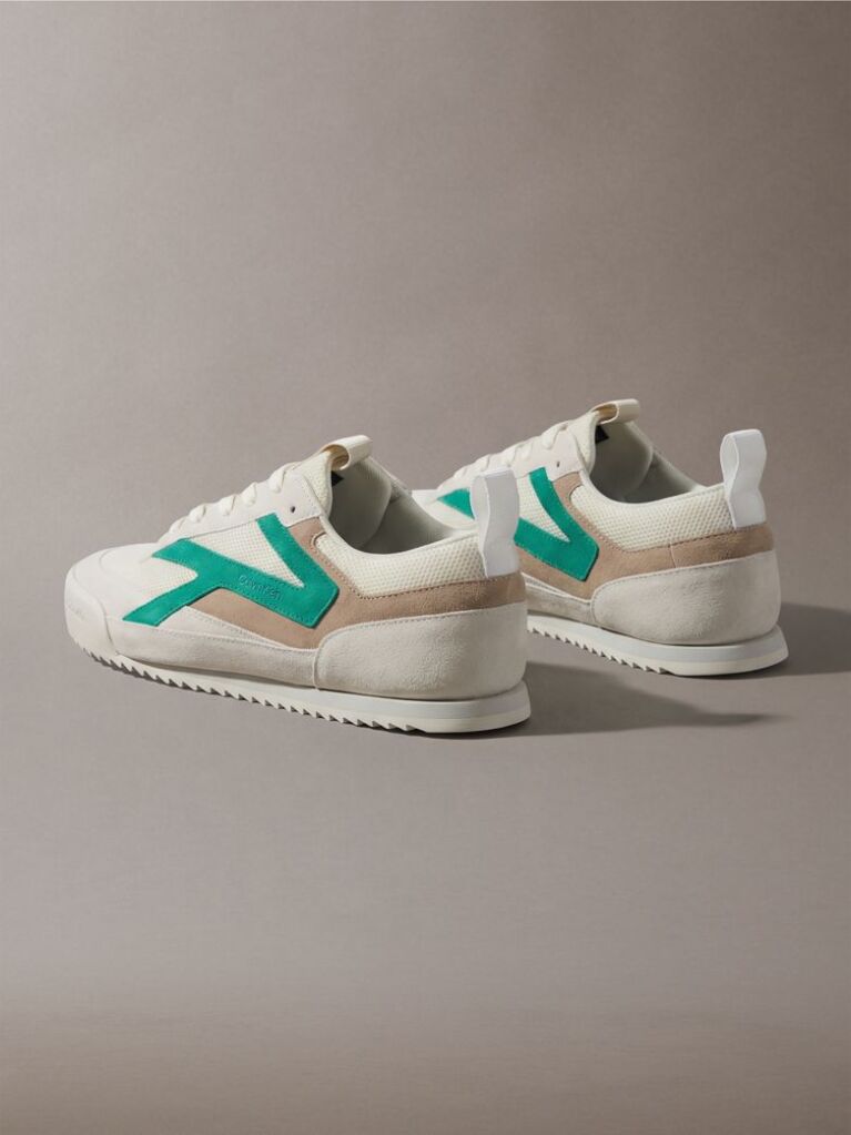 White CK KAY - Suede Runner Sneakers  Men
