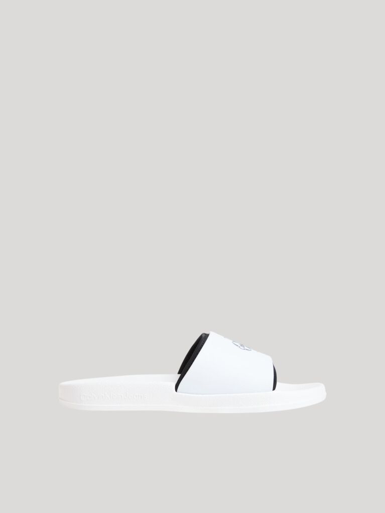 White Norwich - Contoured Logo Sliders  Men