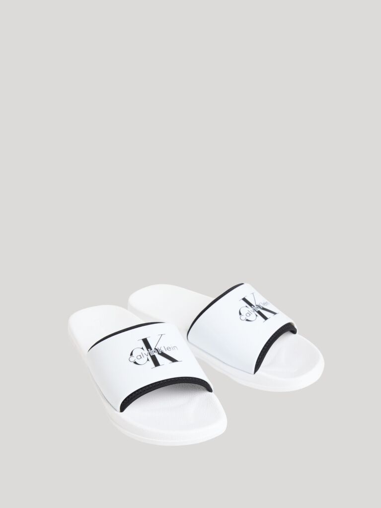 White Norwich - Contoured Logo Sliders  Men