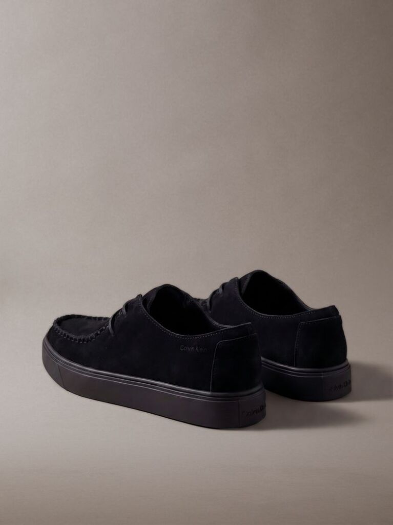 Black Suede Hybrid Cupsole Lace-Up Shoes  Men