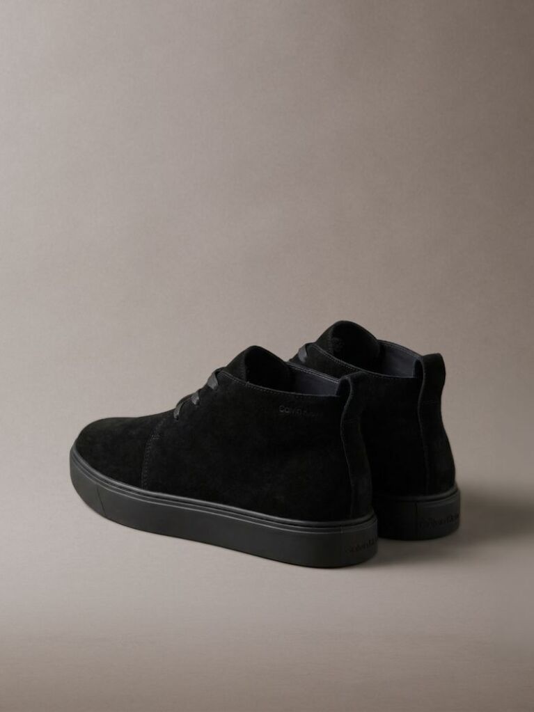 Black Suede Hybrid Cupsole Lace-Up Shoes  Men