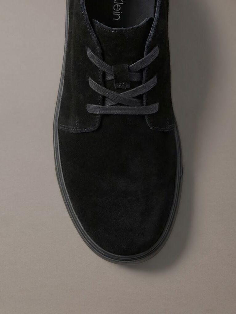 Black Suede Hybrid Cupsole Lace-Up Shoes  Men