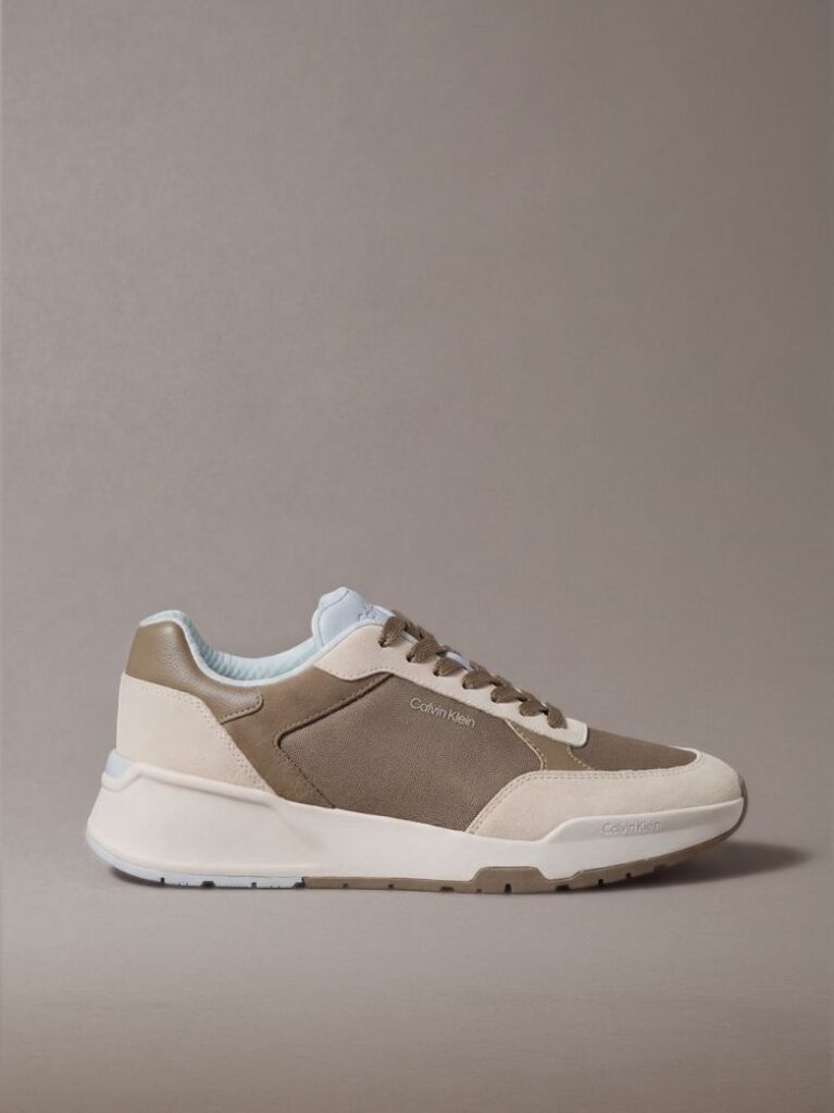 Brown Suede Chunky Dad Sneakers  Men