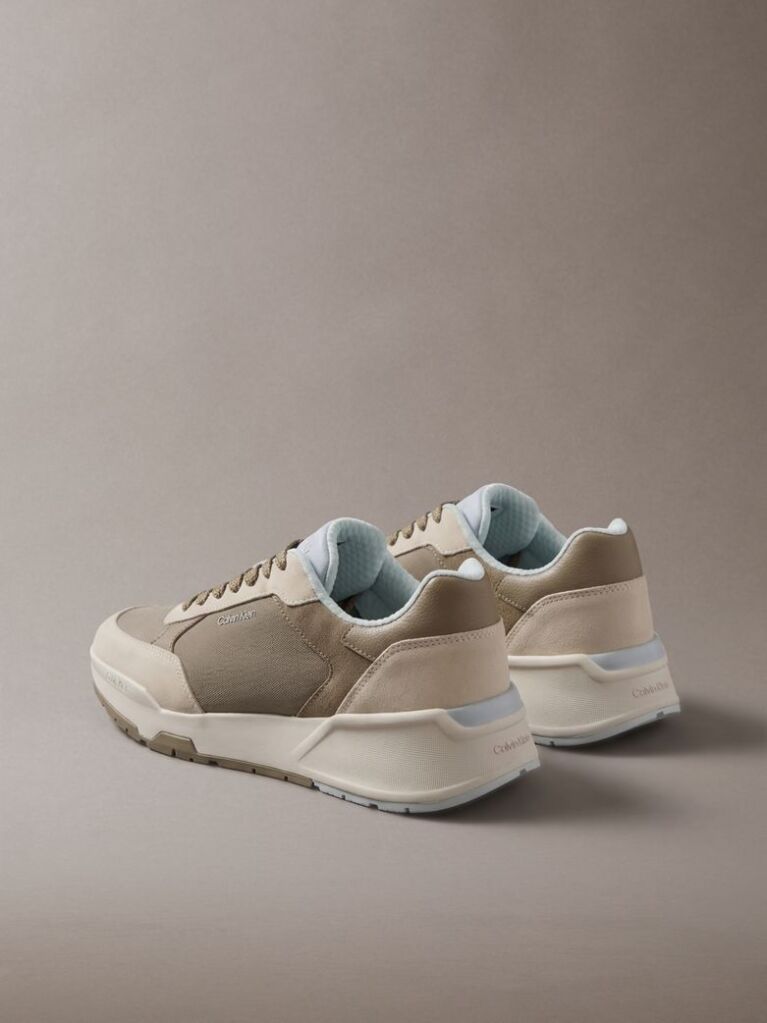 Brown Suede Chunky Dad Sneakers  Men