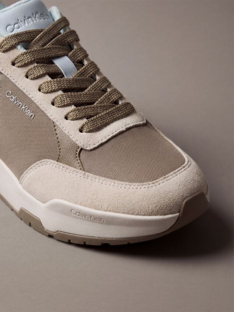 Brown Suede Chunky Dad Sneakers  Men