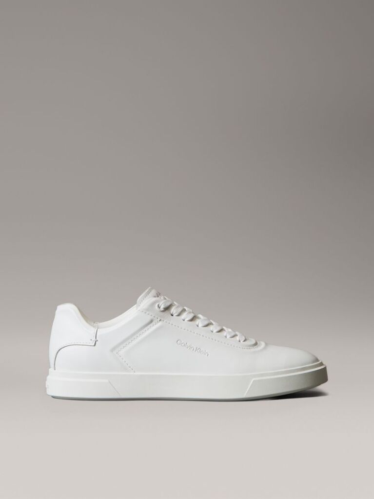 White Brooke - Leather Tonal Logo Trainers  Women