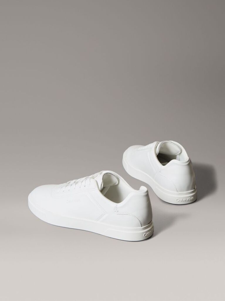 White Brooke - Leather Tonal Logo Trainers  Women