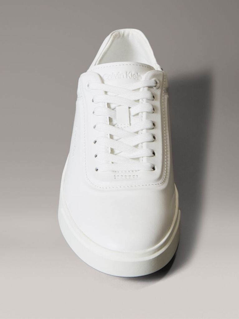 White Brooke - Leather Tonal Logo Trainers  Women