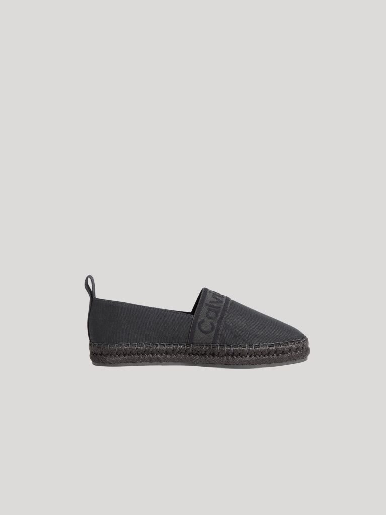 Black Logo Webbing Espadrilles  Women