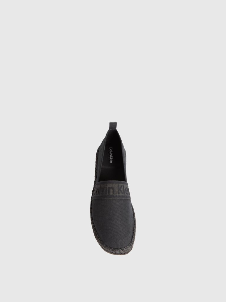 Black Logo Webbing Espadrilles  Women