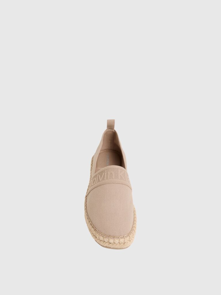 Beige Logo Webbing Espadrilles  Women