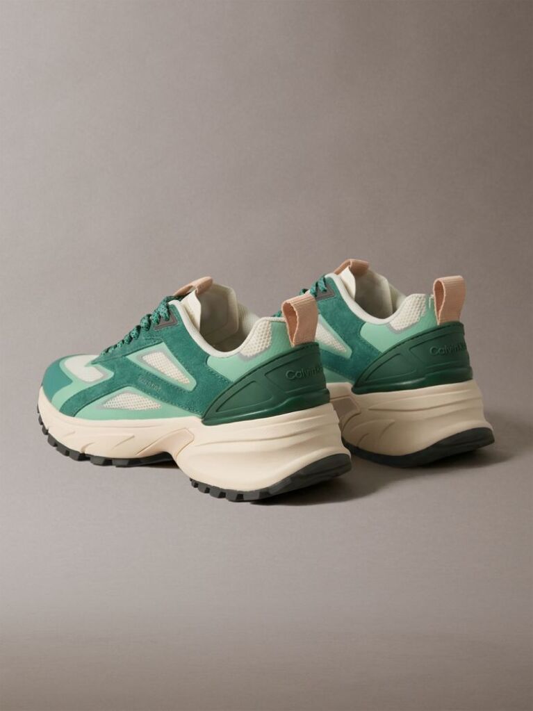 Green Knit Mesh Runner Sneakers  Women