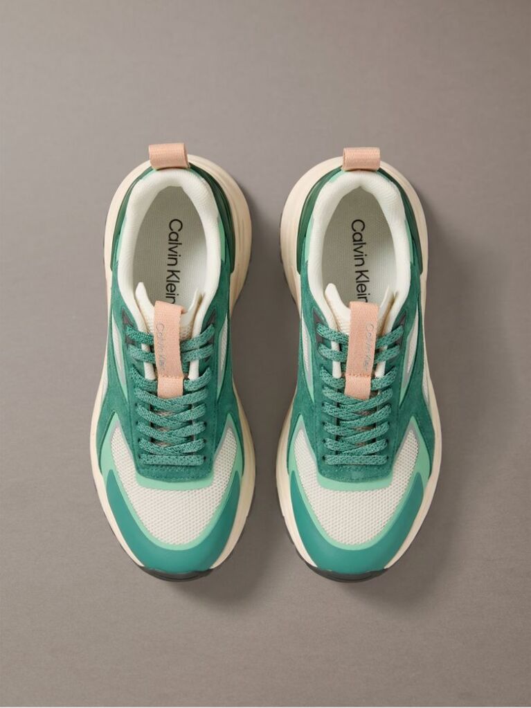 Green Knit Mesh Runner Sneakers  Women
