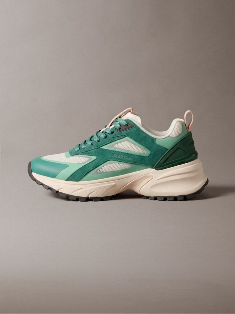 Green Knit Mesh Runner Sneakers  Women