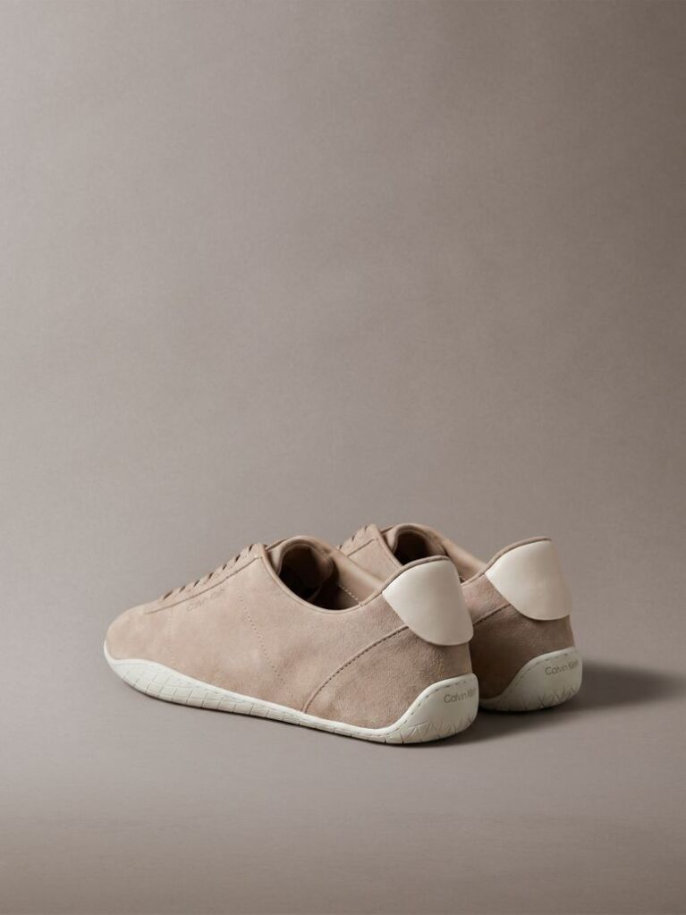 Beige Suede Hybrid Ballet Trainers  Women