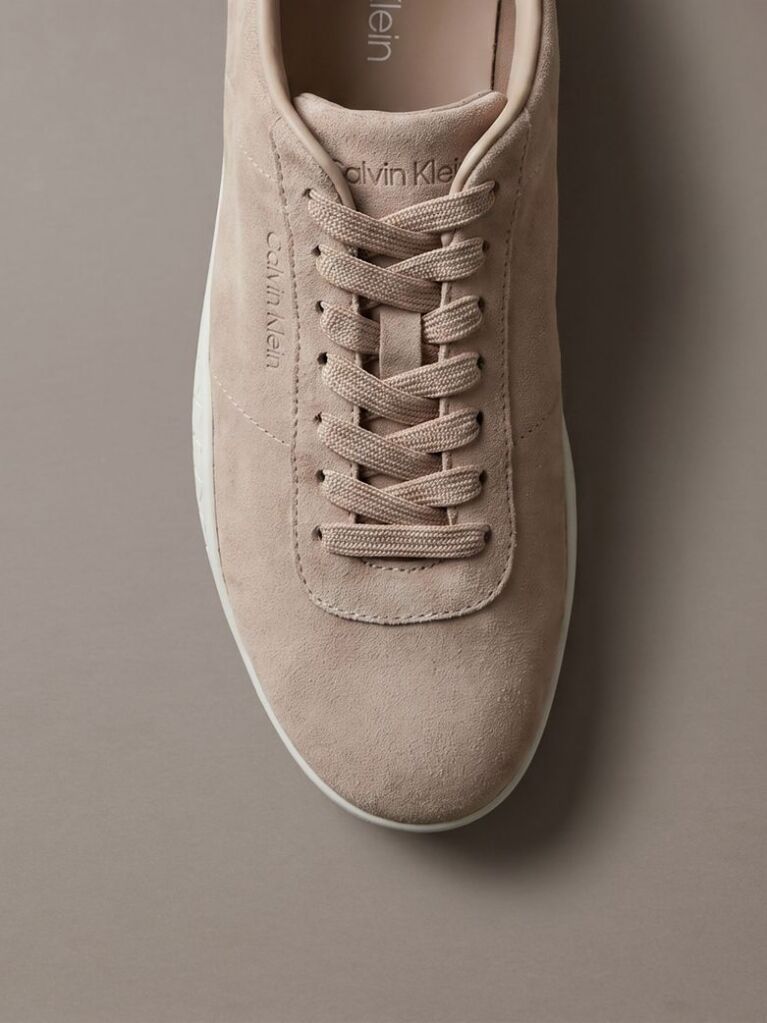 Beige Suede Hybrid Ballet Trainers  Women