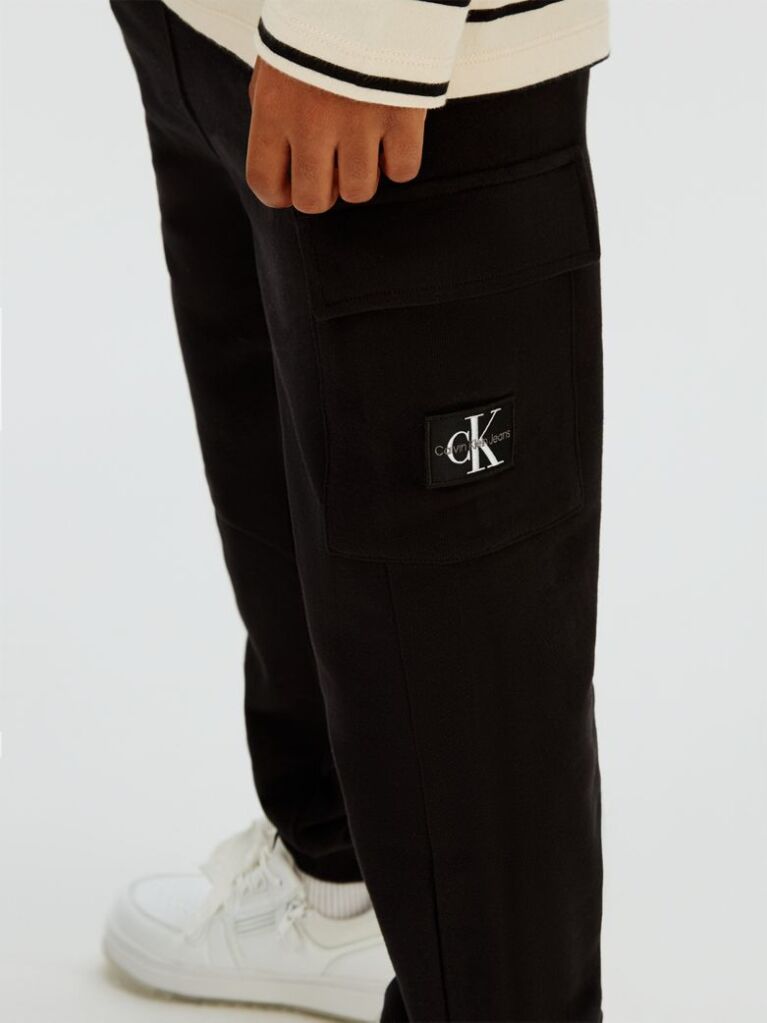 Black Relaxed Cargo Joggers  Boys