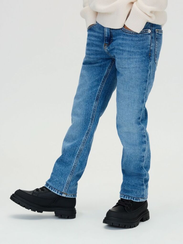 Denim Mid Rise Straight Jeans  Boys