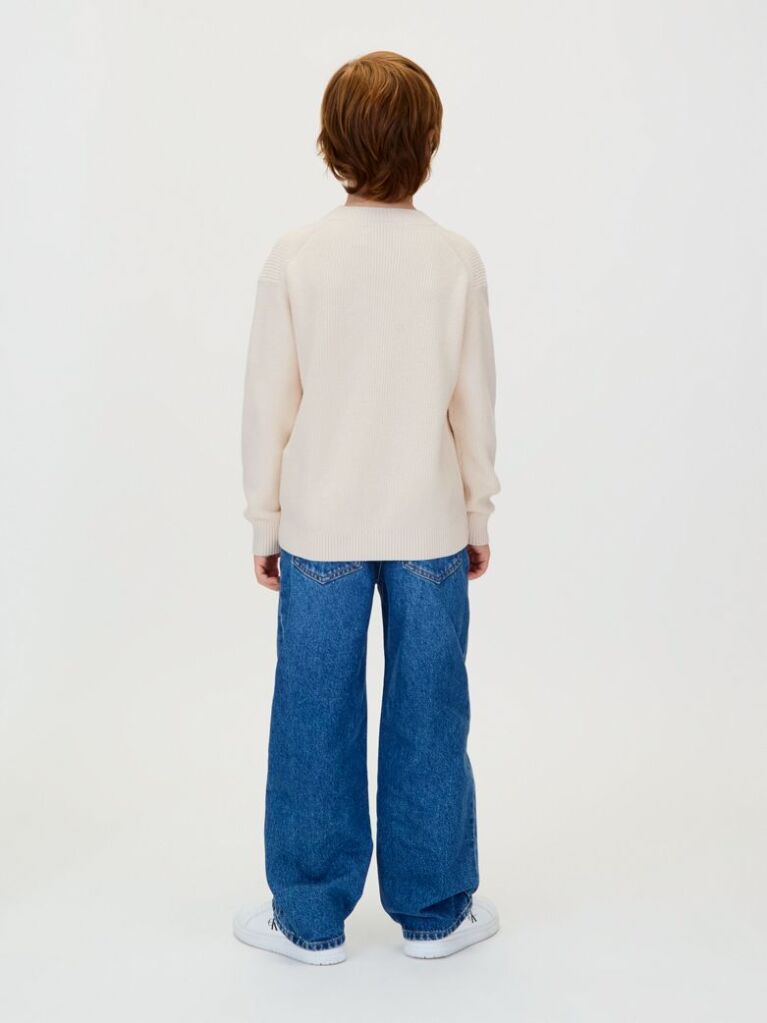 Beige Relaxed Logo Jumper  Boys