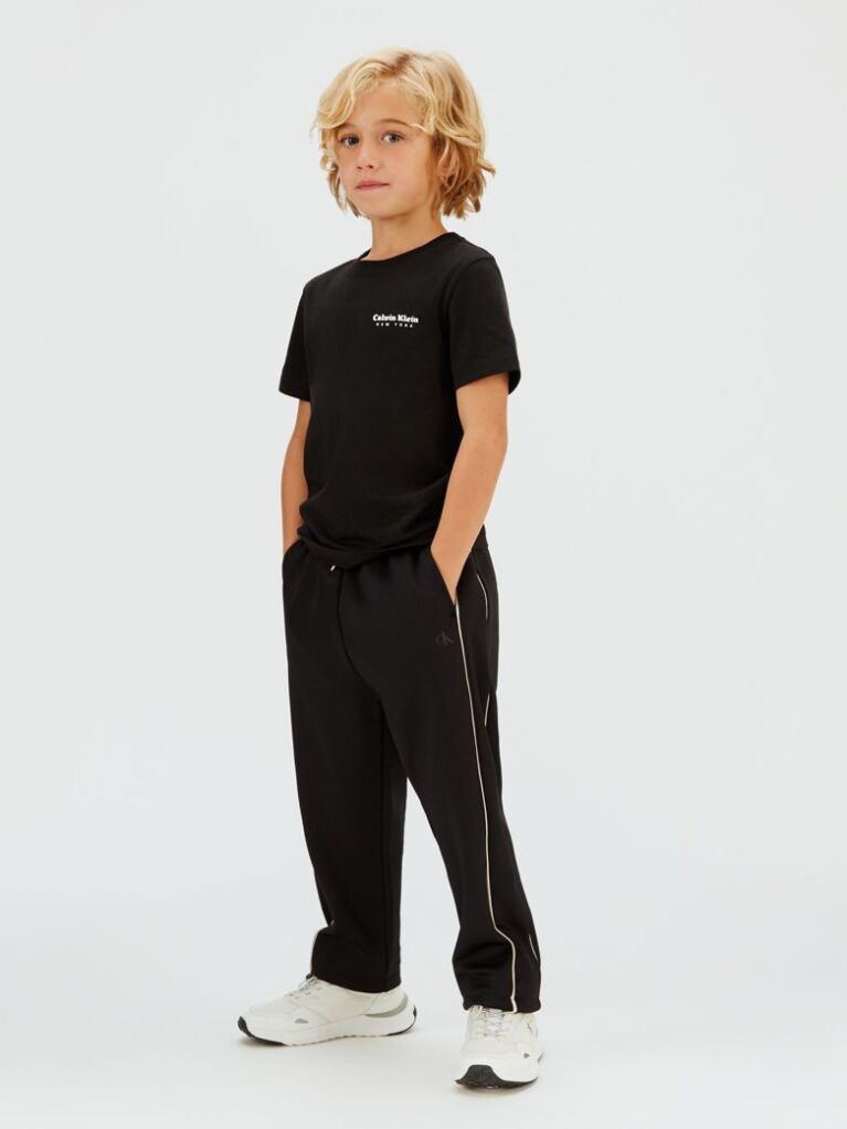 Black Cotton Jersey T-Shirt  Boys