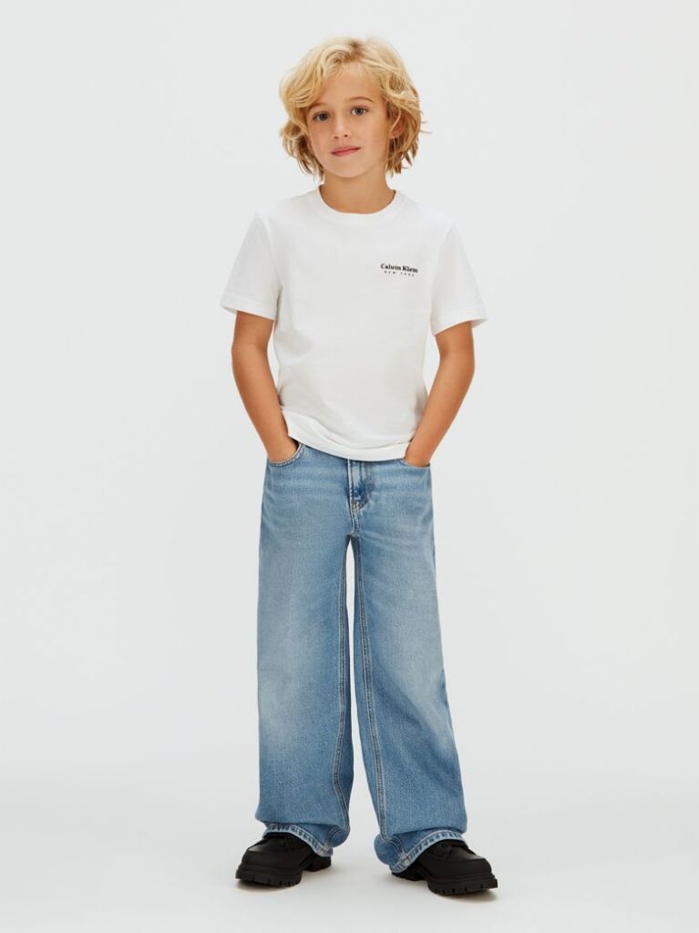 White Cotton Jersey T-Shirt  Boys