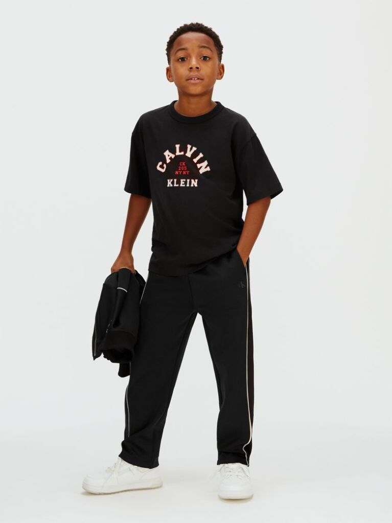 Black Relaxed Varsity Logo T-Shirt  Boys