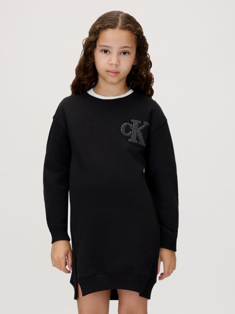 Black Sweatshirt Dress  Girls