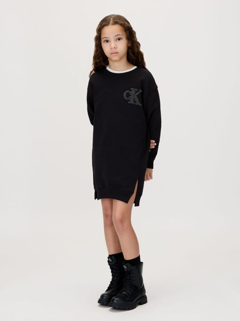 Black Sweatshirt Dress  Girls