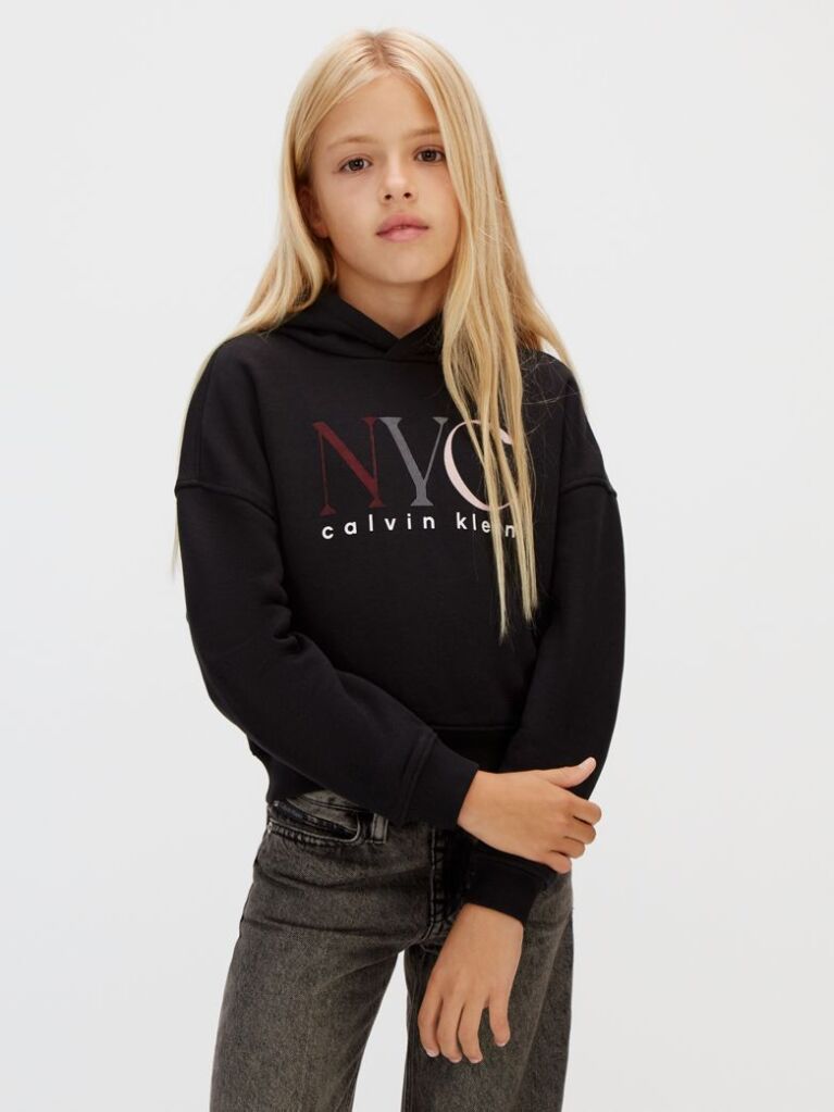 Black Fleece Logo Hoodie  Girls