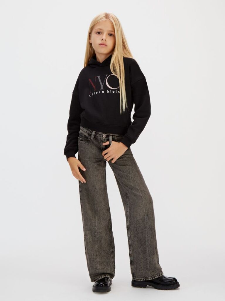 Black Fleece Logo Hoodie  Girls