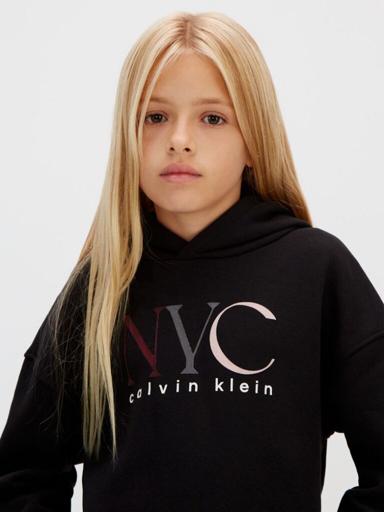 Black Fleece Logo Hoodie  Girls
