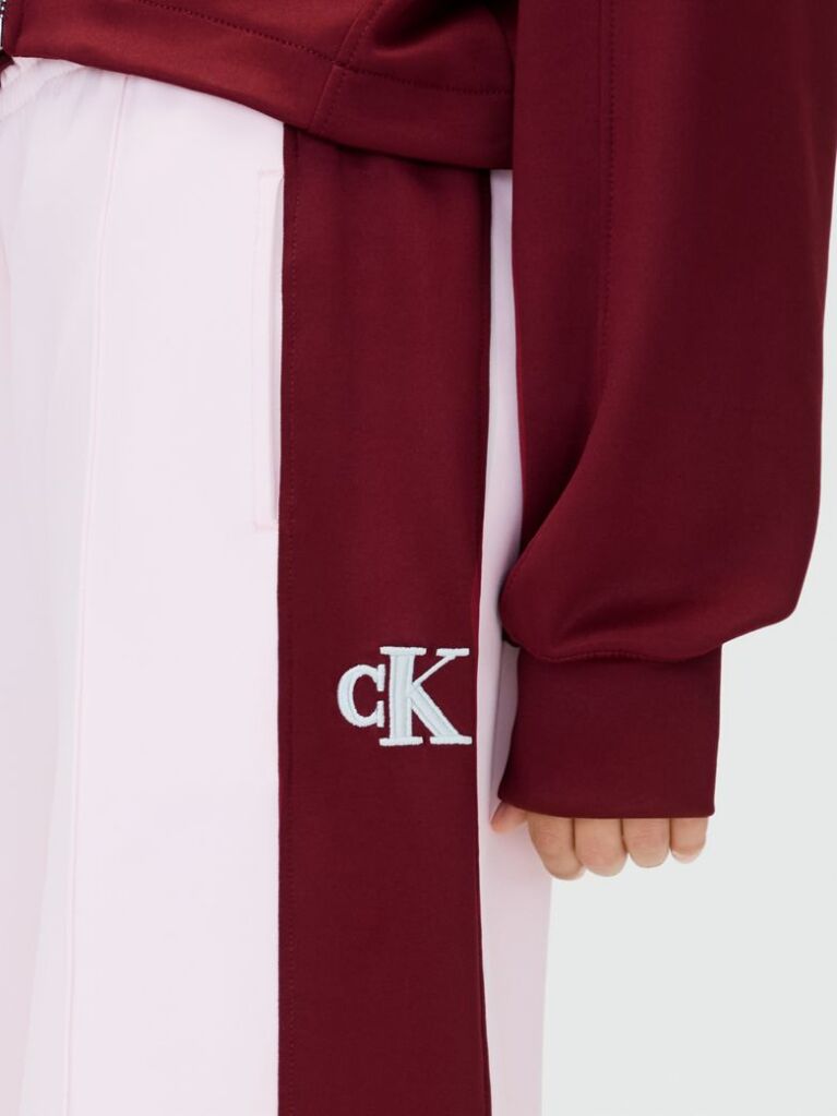 Pink Wide Leg Colourblock Joggers  Girls