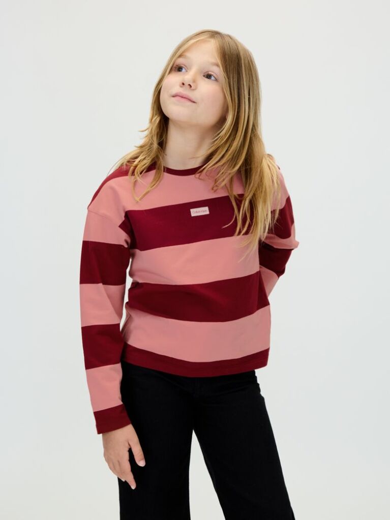 Multi Long Sleeve Striped T-shirt  Girls