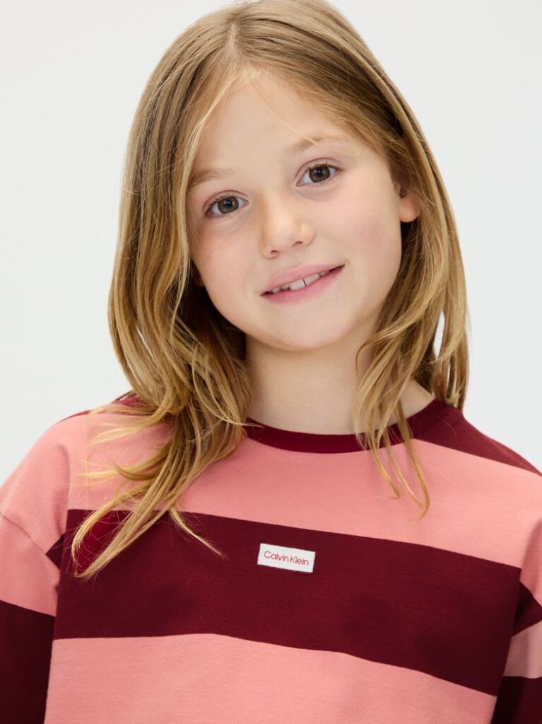 Multi Long Sleeve Striped T-shirt  Girls