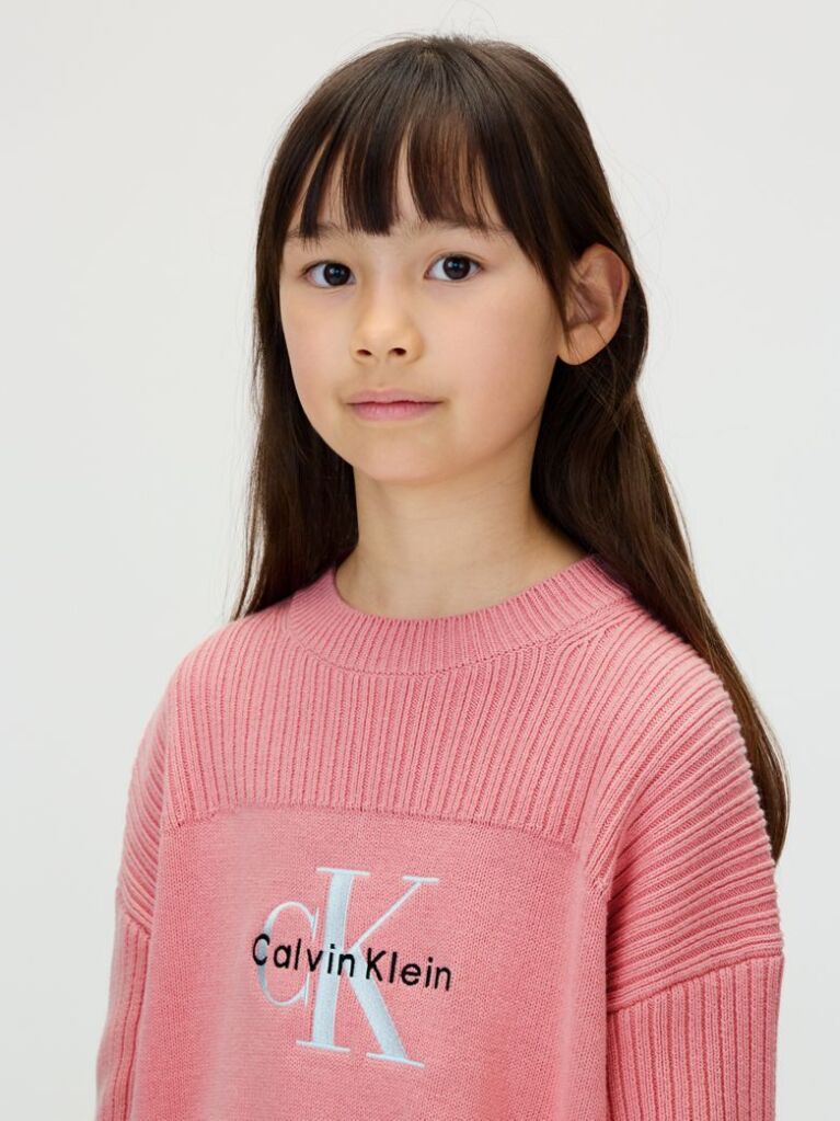 Pink Logo Jumper  Girls