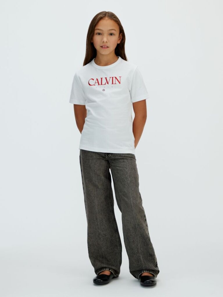 White Logo T-Shirt  Girls