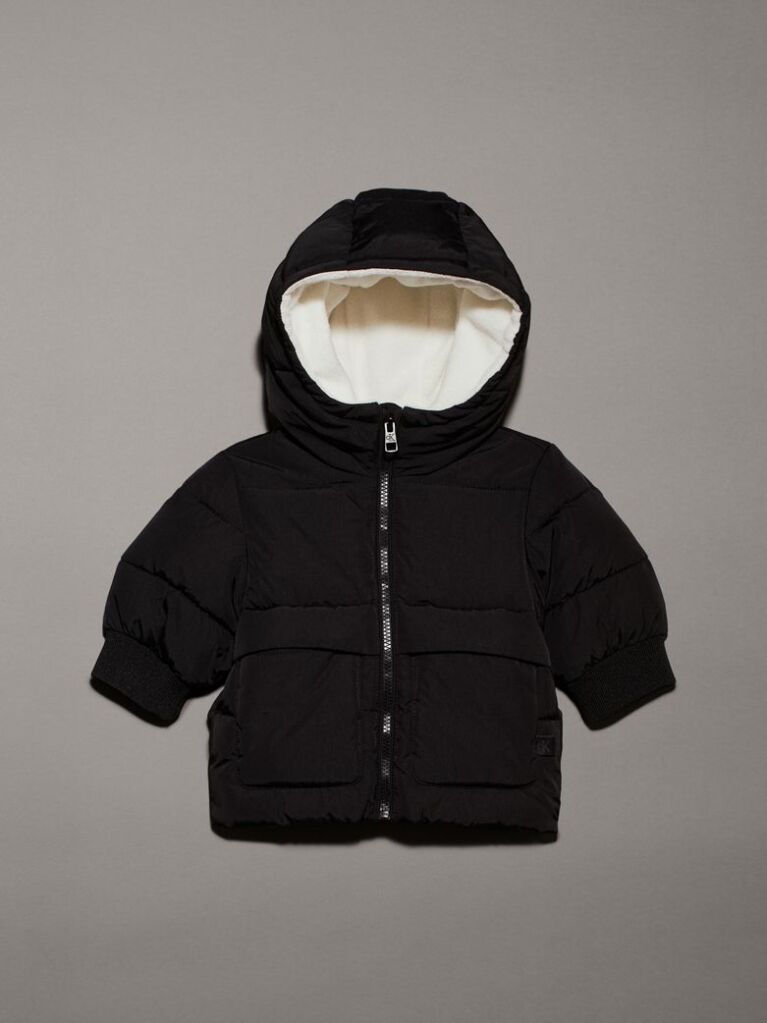 Black Newborn Hooded Puffer Jacket  Newborn